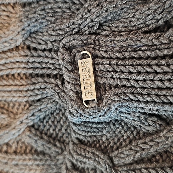 Guess Medium Gray Cable Knit Women's Sweater - Picture 8 of 8